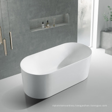 Freestanding White Bathtub K1621A with Pop-up Drainer